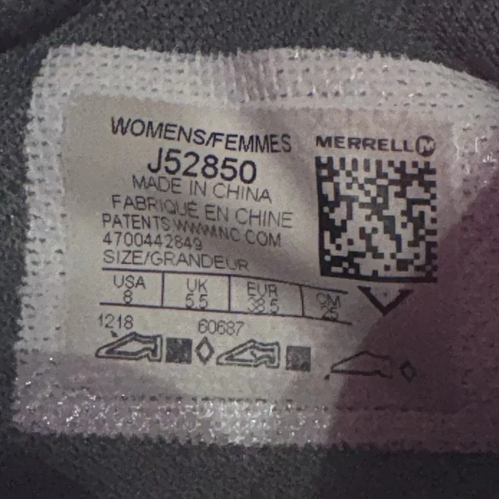 Merrell Trail Glove 5 Women's 8 Black Gray Barefoot Trail Running Shoes Vibram